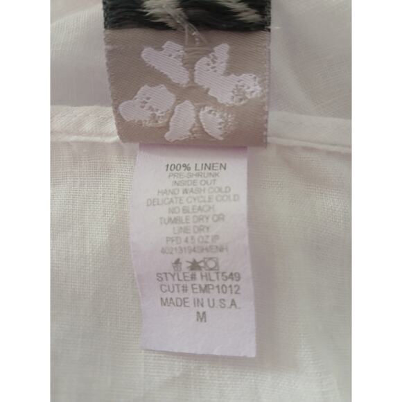 Match Point USA Linen tunic top dress half sleeve Medium White never worn - Picture 6 of 13